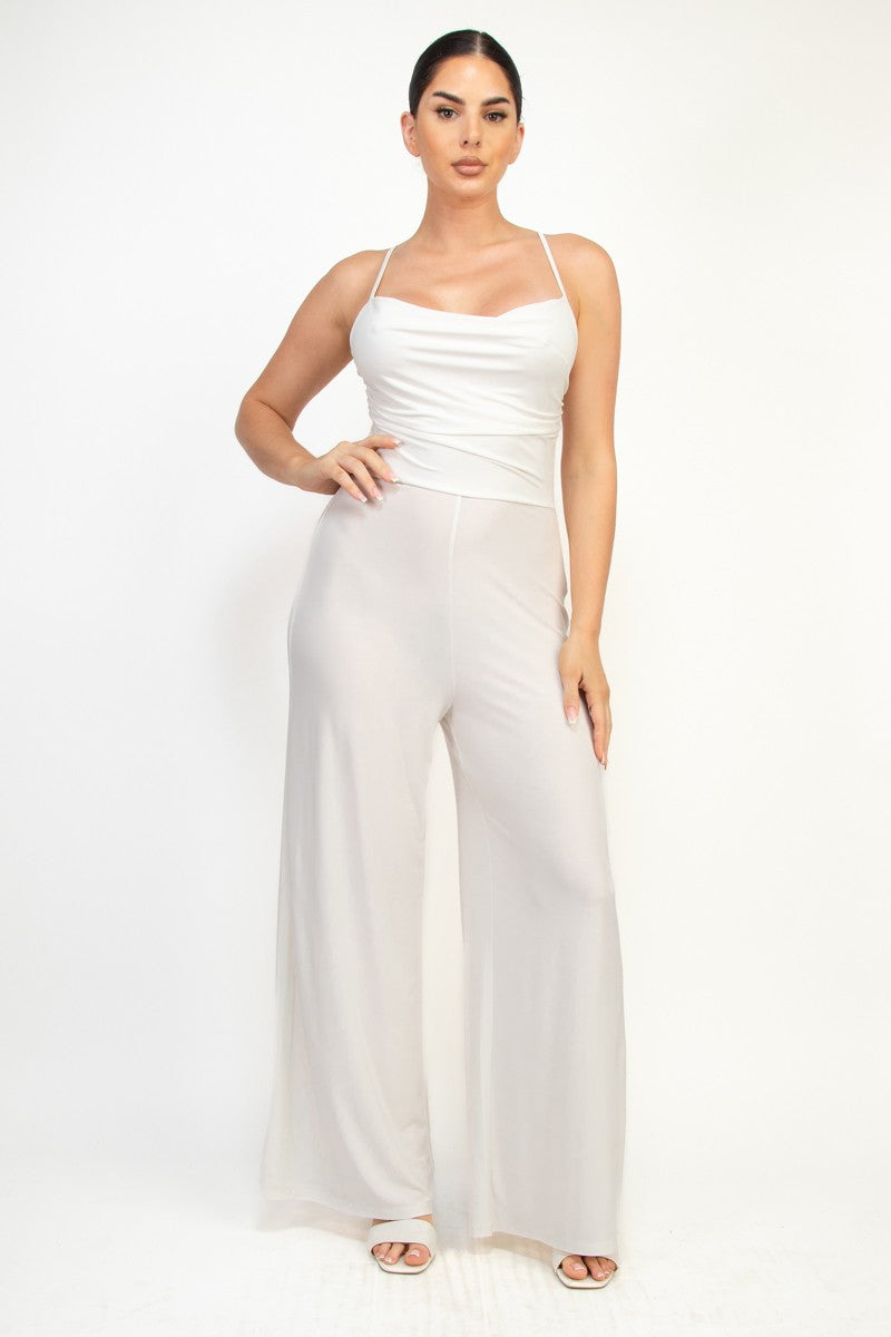 Cowl Neck Cami Jumpsuit