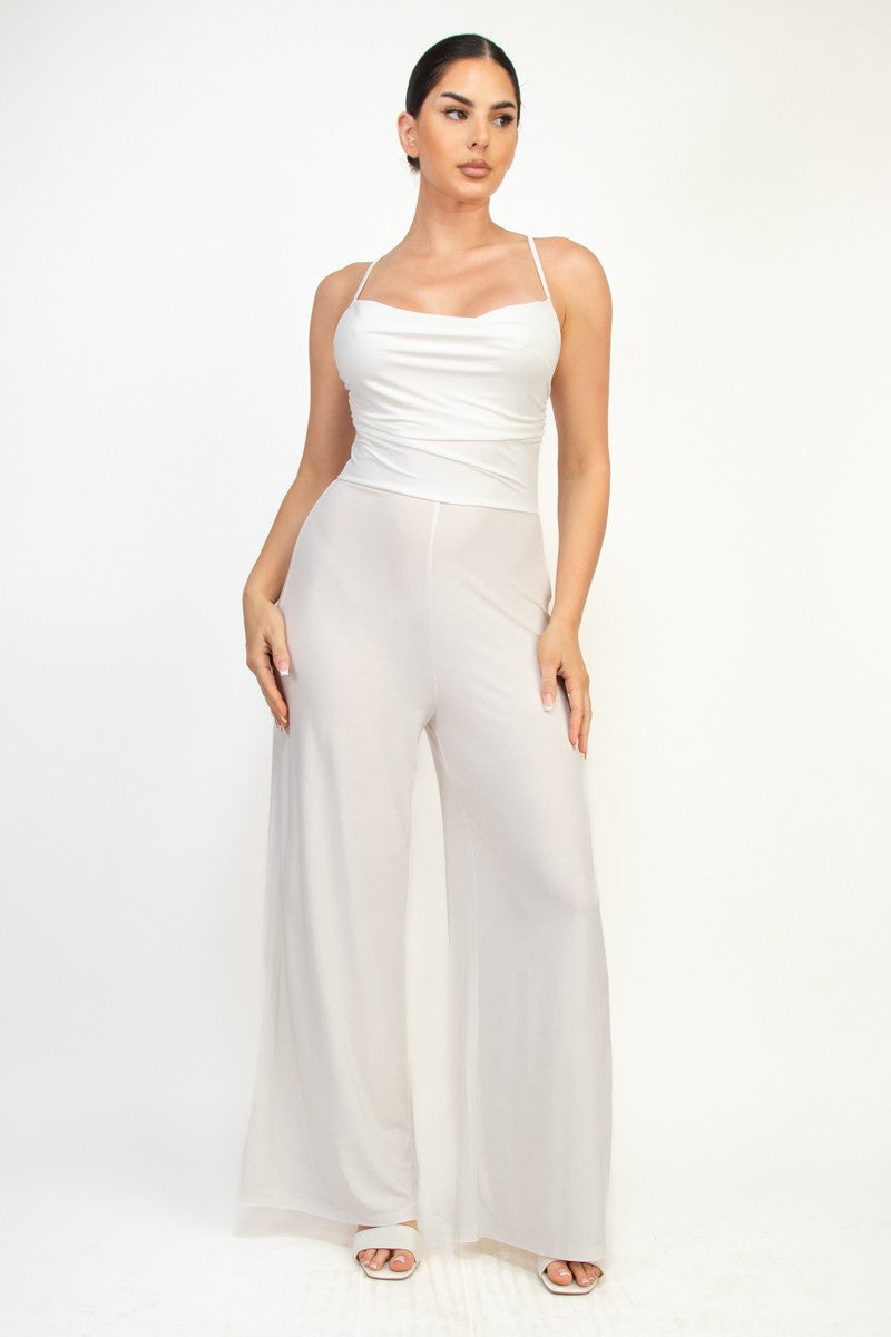 Cowl Neck Cami Jumpsuit