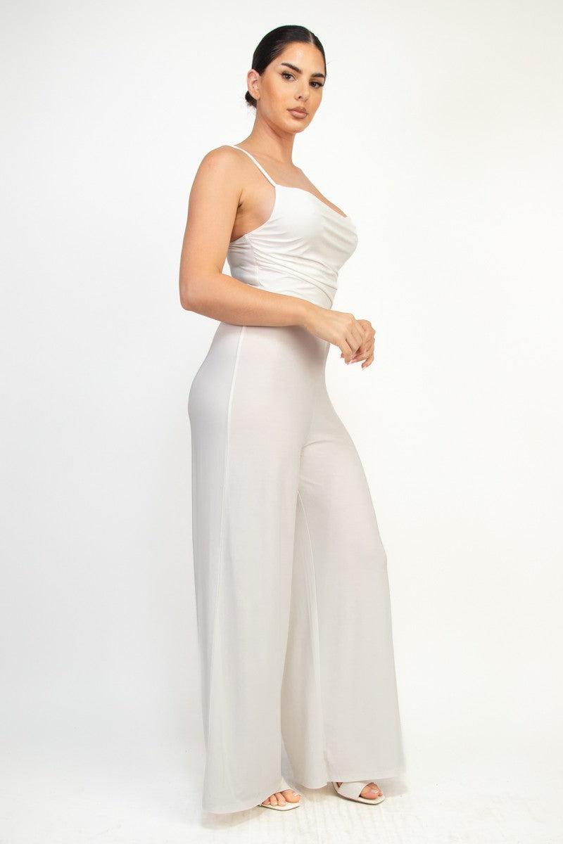 Cowl Neck Cami Jumpsuit