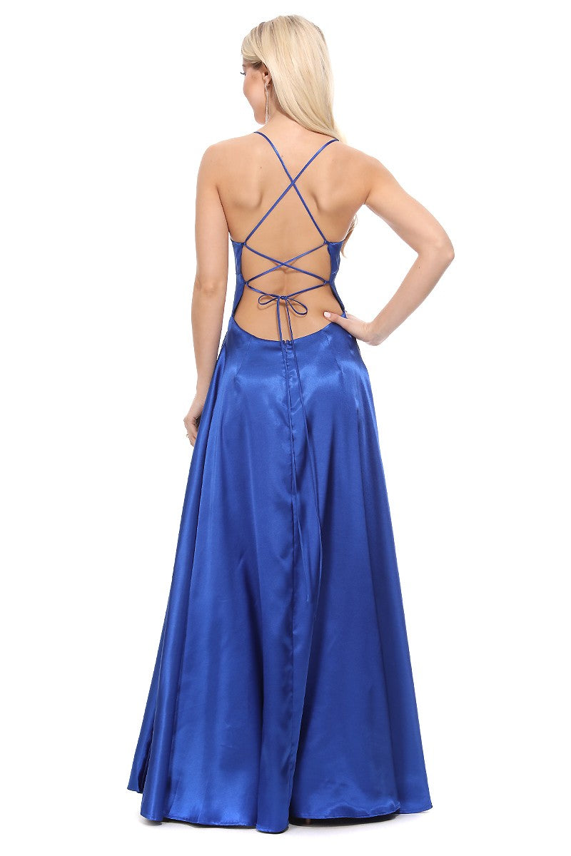 Backless Split Maxi Cocktail Long Party Dresses