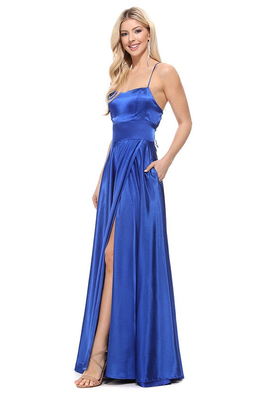 Backless Split Maxi Cocktail Long Party Dresses