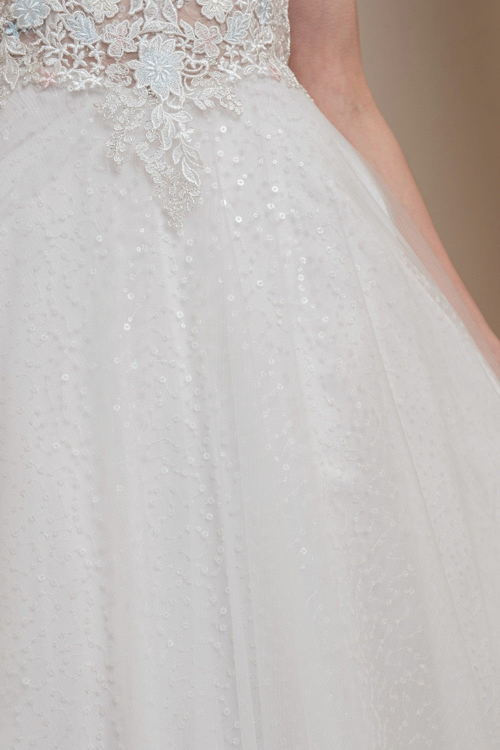 Floral Embroidered Shimmer Maxi Party Dress
