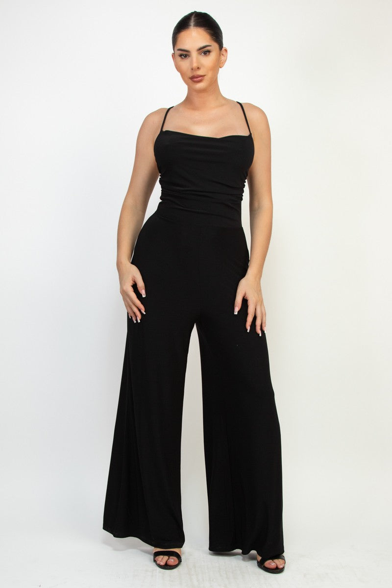 Cowl Neck Cami Jumpsuit