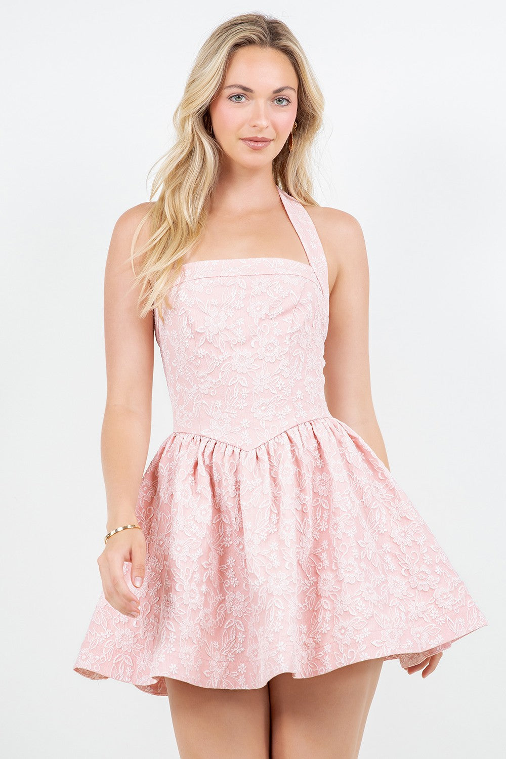 Haltered Sleeveless Mini Dress