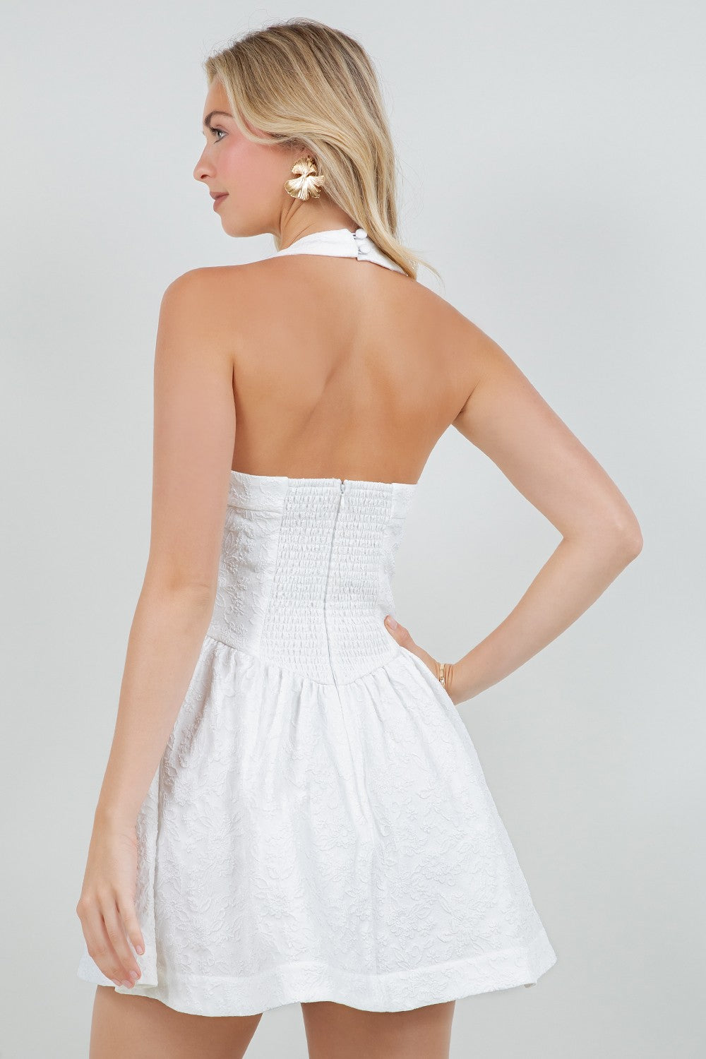 Haltered Sleeveless Mini Dress