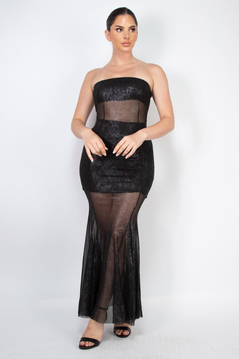 Tube Bodycon Mermaid Maxi Party Dress