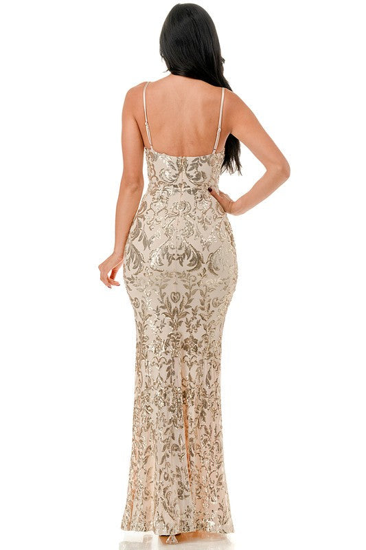SEQUIN EMBELLISHED
SWEETHEART CORSET MAXI DRESS