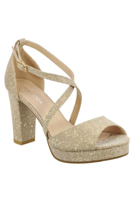 GLITTER DRESS HEELS