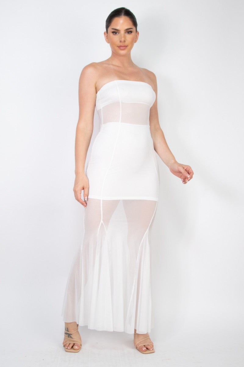 Tube Bodycon Mermaid Maxi Party Dress