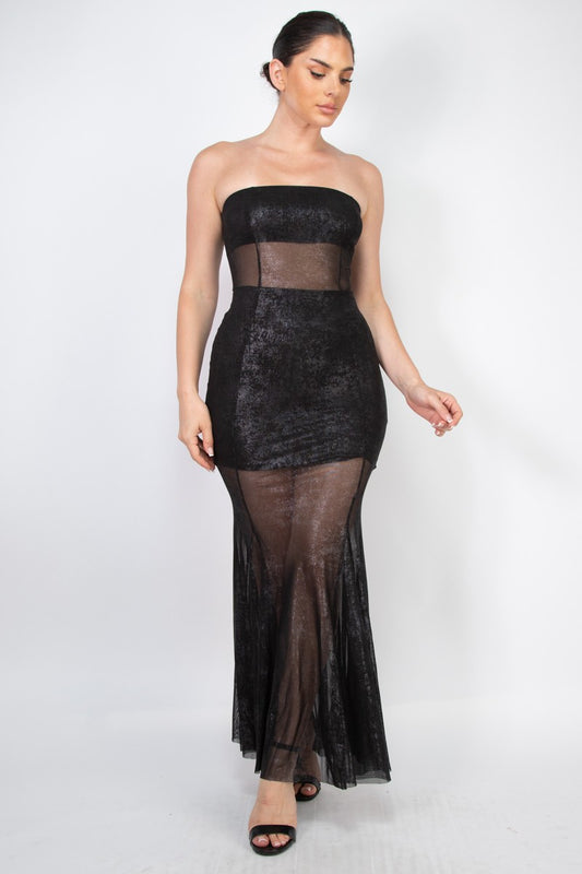 Tube Bodycon Mermaid Maxi Party Dress